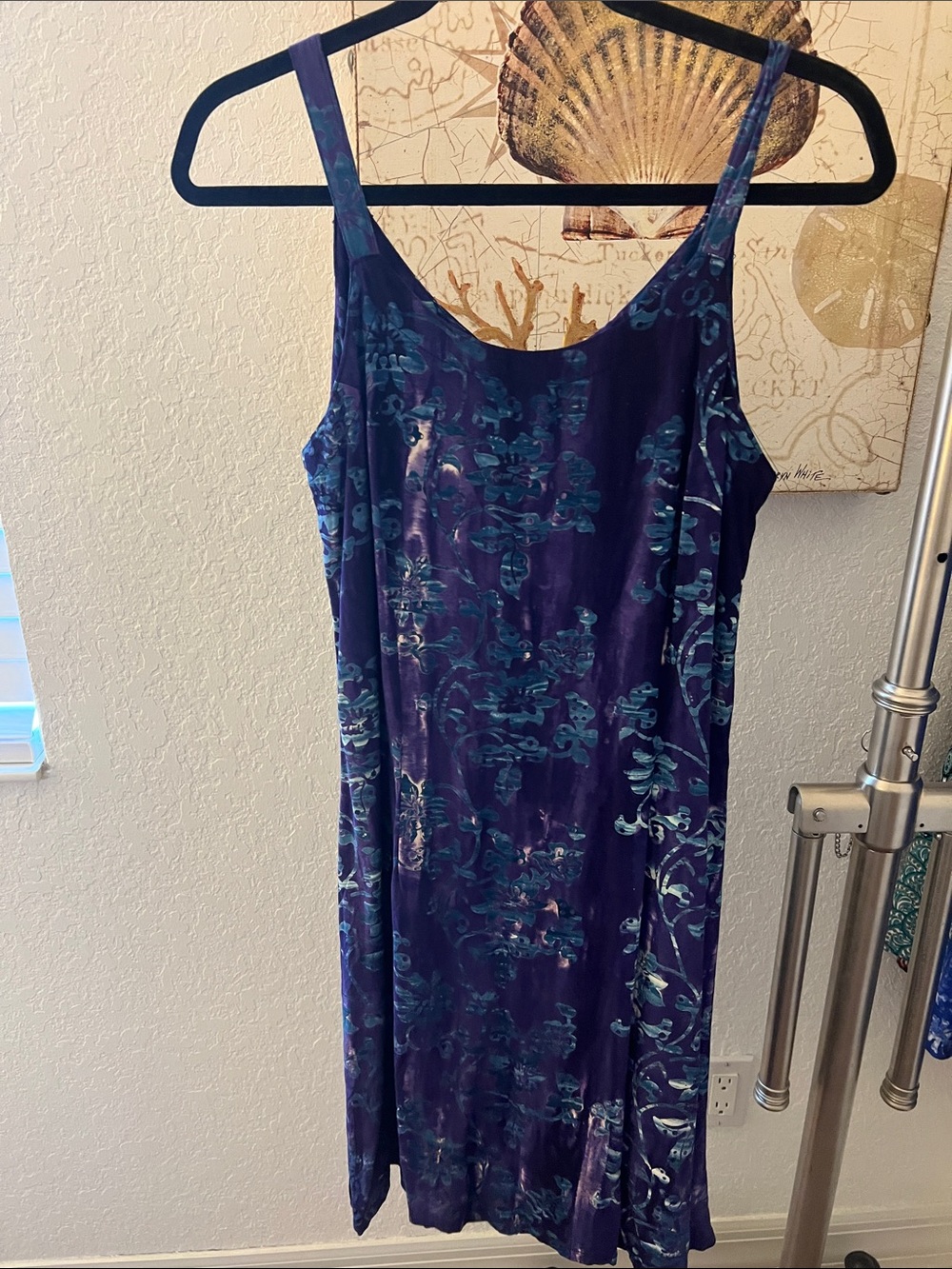 Purple Floral Slip Dress - Unbranded